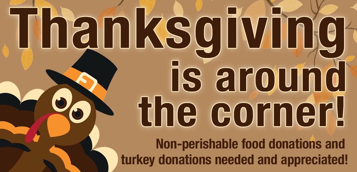 Non-perishable food and turkey donations requested